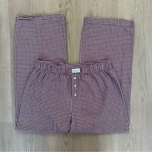 Cotton On Body Red Checkered Pants